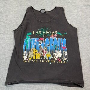 Signal Sport Tank‎ Top Men L Black Las Vegas Graphic Tourist Souvenir Vintage